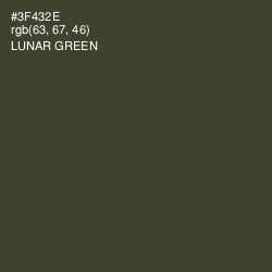 #3F432E - Lunar Green Color Image